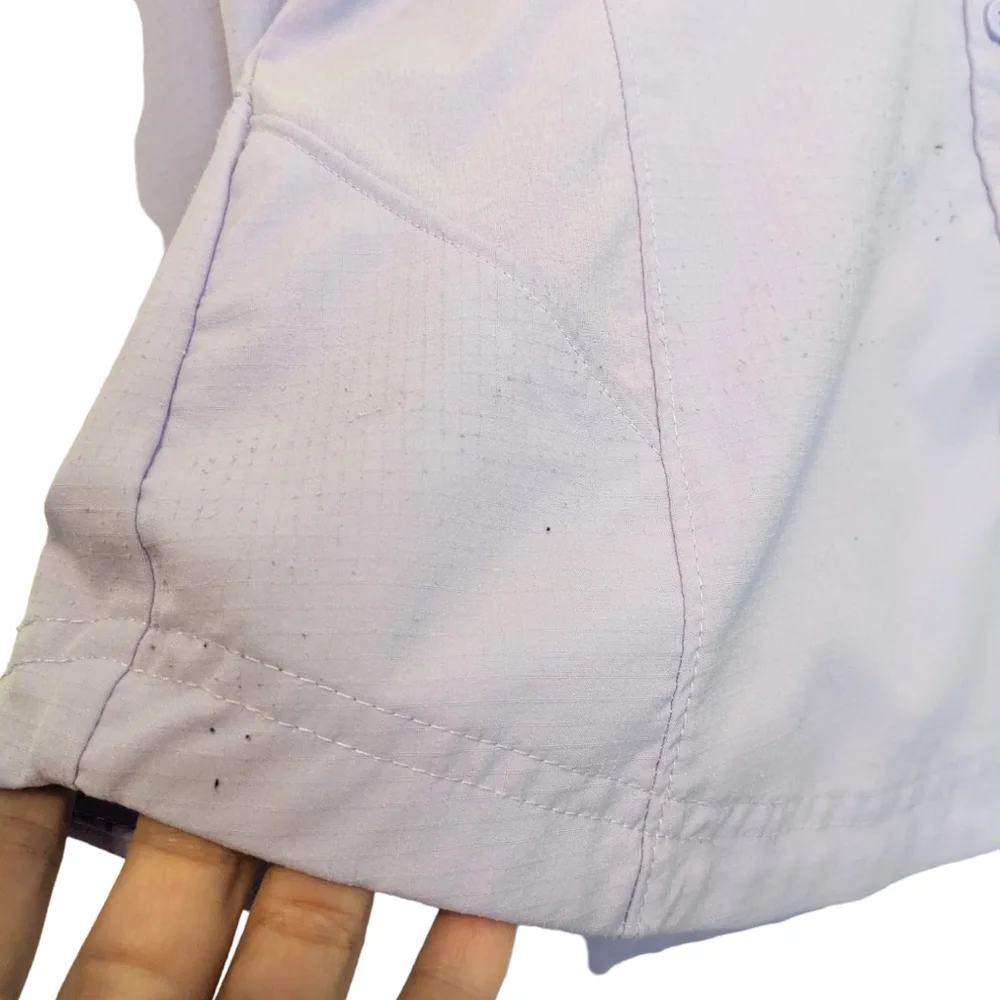 Columbia Purple Lilac Omni Shade Sun Protection Hiking Button Up Shirt Medium - Picture 3 of 9